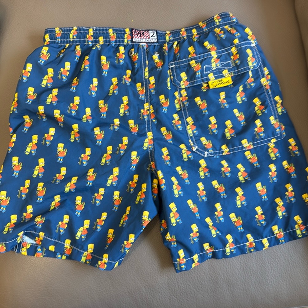 Boys MC2 St Barth swim trunks size 12. Simpsons collab - Bart Simpson print